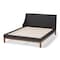 Baxton Studio Louvain Grey Upholstered Walnut-Finished Full Sized Platform Bed 146-8155 - alternate 7